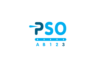  De afbeelding toont het logo van PSO Nederland met "PSO" in blauwe en turquoise letters. Onder het woord PSO staat een horizontale balk met zeven markeringen. Onder deze balk staan de letters "A", "B" en de cijfers "1", "2", "3". Het cijfer "3" is donkerder van kleur.